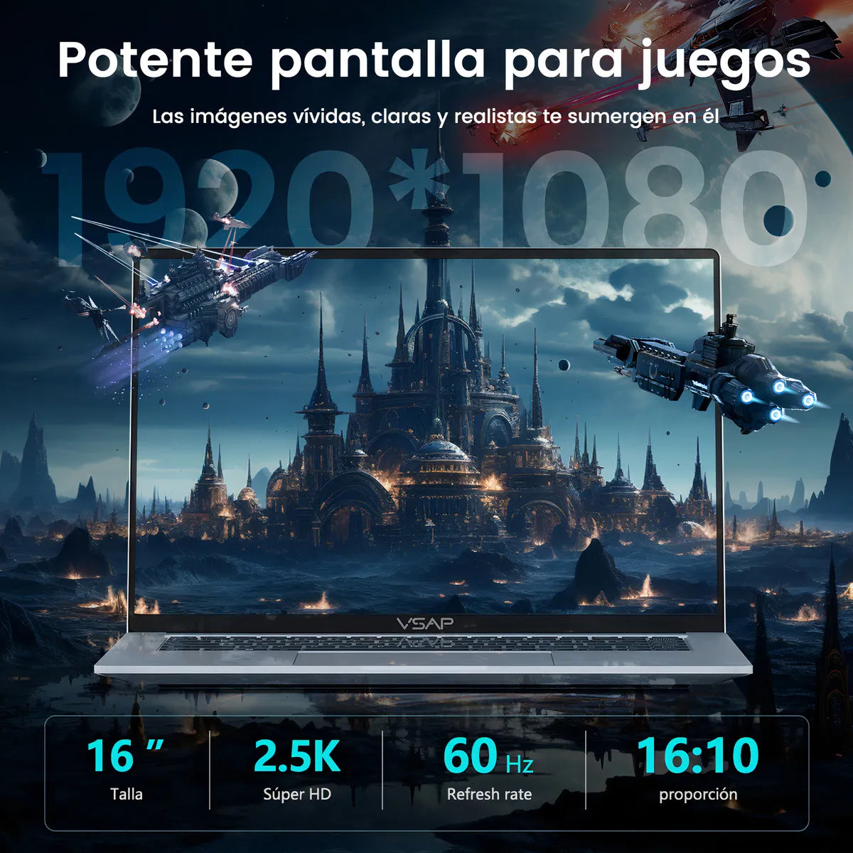 Notebook VSAP 16 Pulgadas Intel Core i7 13620H 16GB 512GB SSD Windows 11 Pro